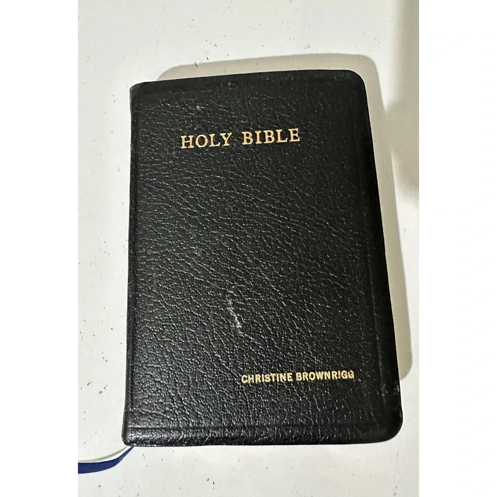 Vintage Holy Bible Oxford Leather Made In Great Britain